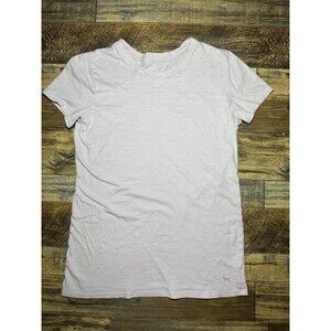 PINK Victoria’s Secret Chalk Rose Dog X-SMALL Perfect Crew Short Sleeve Tee VS
